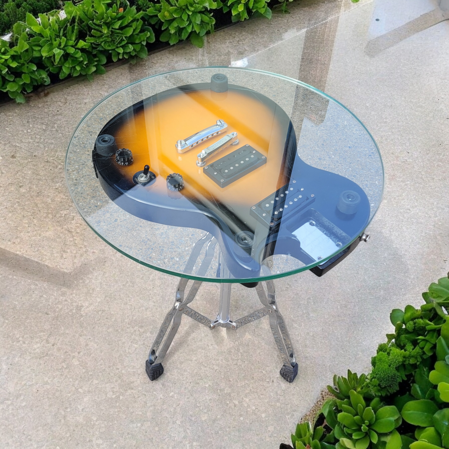 Electric guitar coffee table